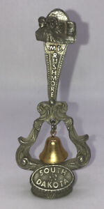 Vintage Nicholas Gish Pewter Bell South Dakota Mount Rushmore Spoon Souvenir