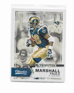 2016 Classics Timeless Tributes Silver #189 Marshall Faulk 6/25 Los Angeles Rams - Foto 1 di 1