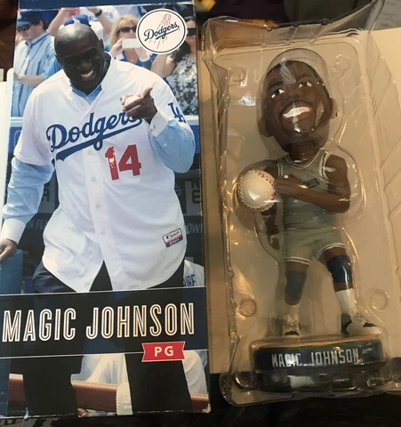 MAGIC JOHNSON Los Angeles Dodgers 2014 Bobblehead SGA Free Shipping Baseball Cover