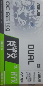 ASUS NVIDIA GeForce RTX 3060Ti Dual OC 8GB GDDR6X Video Graphics Card - White - Picture 1 of 2
