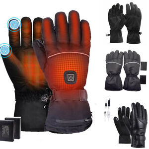 Rechargeable Electric USB Heated Warmer Hand Motorcycle Outdoor Cycling Gloves 
