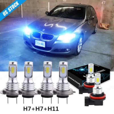 Combo Kit de faros antiniebla LED 8000K para BMW 328i 325xi 330xi 2002-2006 Foto 1 de 4