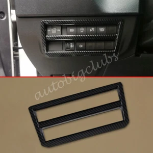 For Toyota Sequoia 2023-2024 Carbon Fiber Headlight Switch Cover Trims Accessory - Picture 1 of 5