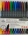 Royal Langnickel Dual-Tip Artist Markers Set of 12 Asst. Colors