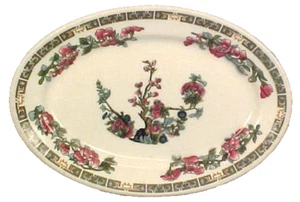 Indische Baumplatte Scammell Restaurant Ware Keramik oval klein Vintage hübsch - Bild 1 von 4
