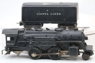 O Scale Lionel 6110 Steam Locomotive W/ Tender Lionel Lines 1:48 Gauge Post War - Image 1 of 4