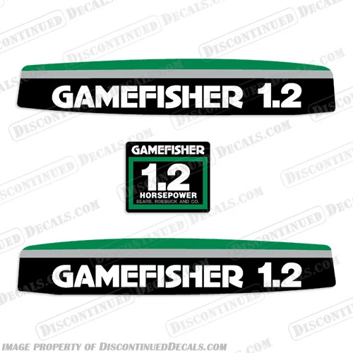 Fits Gamefisher 1.2hp 1977 Outboard Decal Kit - Image 1 of 1