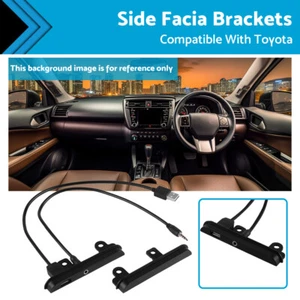 2 DIN Fascia Facia dash kit side trims Brackets+USB AUX port Suitable For Toyota - Picture 1 of 13