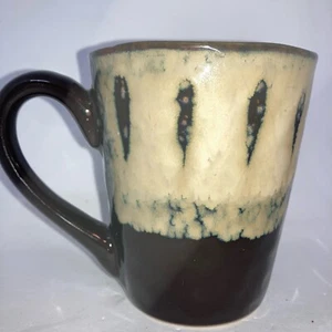 Pier 1 Imports Serenity Textured Stoneware Mug 16 Oz Coffee Mugs Cup Tan Black - Foto 1 di 6