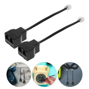 2 Pcs Adaptateur Téléphonique Voyage De Câble Pour Téléphones Séparateur Ligne - Zdjęcie 1 z 12
