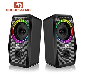 Surround Sound Speakers Wired for Desktop Computer Gaming Bass USB System LED PC - Picture 1 of 24
