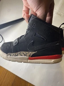 NIKE AIR JORDAN LEGACY 312 (TD) TODDLER SZ 8c PRE AT4055 060 BLACK RED NO TIE - Picture 1 of 9