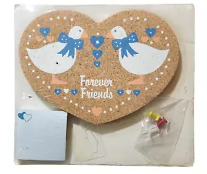 Vintage 1989 Happy Corkers Corkboard and Pad w/ Geese Forever Friends 5" x 7" - Picture 1 of 7