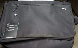 Mens Puma Messenger Shoulder Bag Laptop Pocket Adjustable Strap Black - Picture 1 of 1