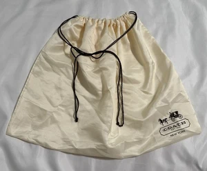 Coach Dust Bag Large Satin Nylon Drawstring Purse Cover Stagecoach Logo 19”x15” - Picture 1 of 6