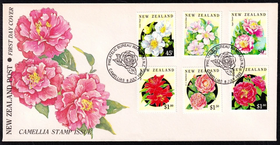 New Zealand 1992 Flowers First Day Cover FDC SC 1110-1115 - Image 1 of 1