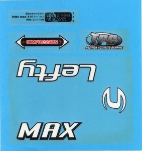 Cannondale Lefty Max TPC Compression Wrap Decal/Sticker Black, white, red, silve - Picture 1 of 1