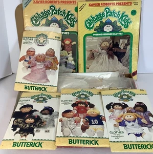 Lot Butterick sewing patterns, Cabbage Patch Kids doll clothes, cut. More. - Picture 1 of 9