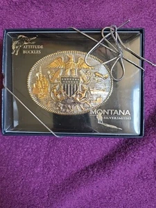 Montana Silversmiths U. S. Navy Attitude Buckles (New, 2-Tone) - Picture 1 of 5