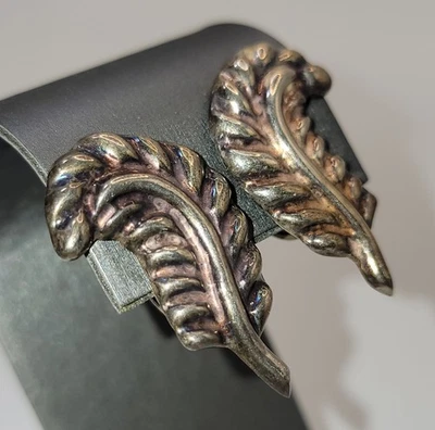 Pendientes JUL Tacxo 925 Pluma/Hoja, Tornillo Trasero, Firmados.  Foto 1 de 4