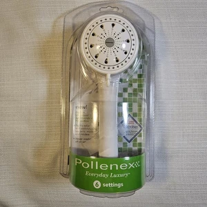 Pollenex Luxury Held Shower Head With Six Settings Spa Benefits Massages Relaxes - Picture 1 of 8
