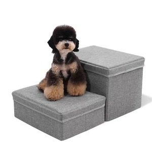 Scale/Passi per Cani Pieghevole 2 Livelli Pet Gradini Stoccaggio e Gradini Regolabili per S... - Foto 1 di 7