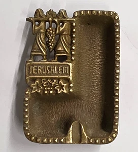 VINTAGE 50er JAHRE JÜDISCHE JUDAICA DIE SPIONE HENNE HOLON ISRAEL BRONZE/MESSING ASCHENBECHER SELTEN@ - Bild 1 von 8