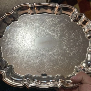 Vintage Leonard Silver Chippendale Tray-No.520-1978-Towle Silver Co.-EUC - Picture 1 of 5