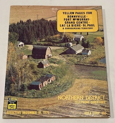 Vintage Yellow Pages 1976 Alberta Canada Phone Book Directory - Image 1 of 4