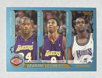 2001-02 Topps League Leaders Kobe Shaquille Webber Iverson Carter Stackhouse 215 - Image 1 of 2