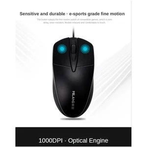 Wired Usb Optical Mouse For Pc Acer Laptop Computer Scroll Black Wheel K9G5 R2A3 - Picture 1 of 12
