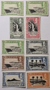 ST LUCIA GV CLASSICS 1936 LOT of 10 Fine Mint - Picture 1 of 6