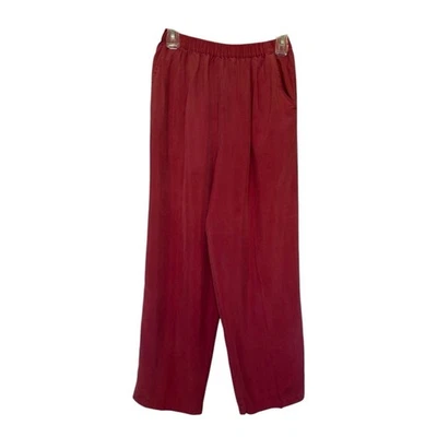 VINTAGE Saks Fifth Avenue women's size small S petite 100% silk pink pants - Image 1 of 4