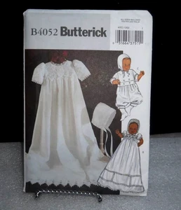 Butterick Pattern  #4052 Infant Christening Gown, Romper Hat  Uncut/ff  S-XL - Picture 1 of 2