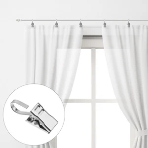 30 Pezzi Aste per Tende Clip in Acciaio Inox Antiruggine per Tende - Foto 1 di 12