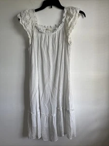 Indigo Rose Size XL Women’s White Summer Dress Slip Lined Lace Cap Sleeve - Picture 1 of 8