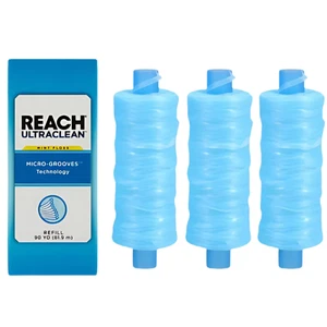 REACH Ultraclean Dental Floss Refill, Shred-Resistant Mint Floss 90 yds -3-PACK! - Picture 1 of 2