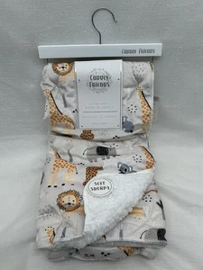 SL Home Fashions Jungle Safari Baby Blanket Security Lovey Plush Boys Girls Wild - Picture 1 of 17