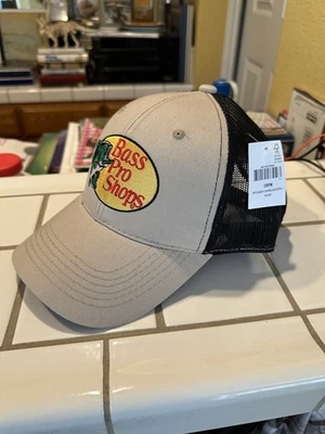 Gorra Bass Pro Shops ajustable Snapback Trucker rara tostada malla negra Foto 1 de 4