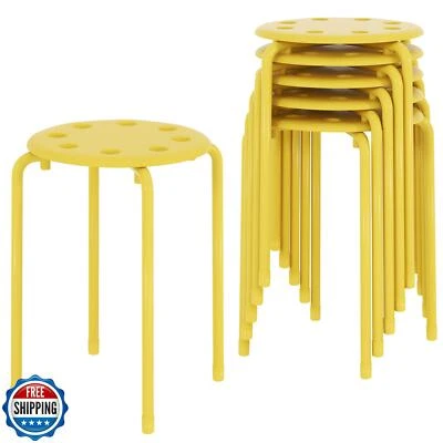 VECELO 6-Piece Stacking Stools, 17.7 Inch Standard Height, Portable Stackable - Image 1 of 4