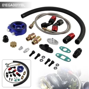 Turbo Oil Return Drain+ Feed Line + Sandwich Adapter Plate For Honda K24 T3 T4 - Picture 1 of 11