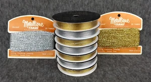 Wrights Metallic Cord & Metallique Yarn Craft Gift Wrap Christmas Gold Lot/9 NEW - Picture 1 of 15