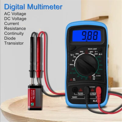 Digital Voltmeter Ammeter Ohmmeter Multimeter Volt AC DC Tester Meter XL830L - Image 1 of 4
