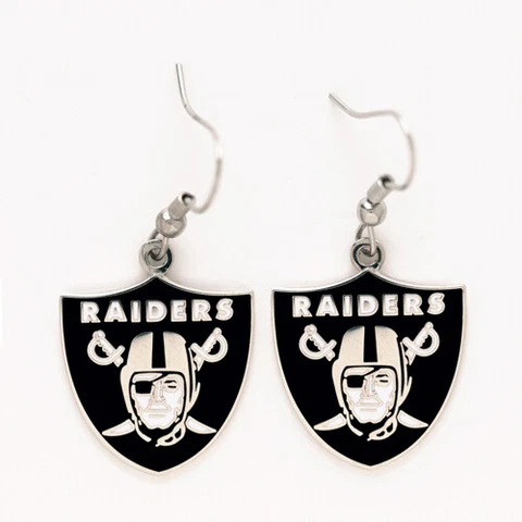Oakland Raiders Dangle Earrings NFL New Cover