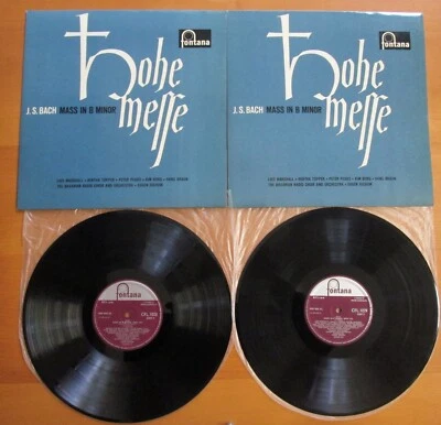 CFL 1028-9 Bach B Minor Mass Peter Pears Eugen Jochum 2xLP Fontana EX/NM - Image 1 of 4