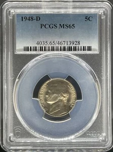 1948-D Jefferson Nickel MS65 PCGS (#PA46713928) - Picture 1 of 2