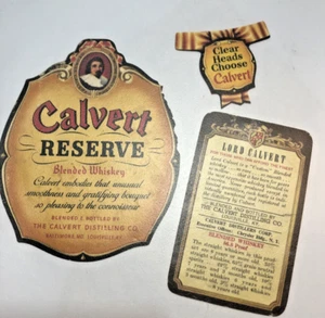 Calvert Reserve Blended Whiskey Calvert Distilling Co. Baltimore, Maryland Label - Bild 1 von 4