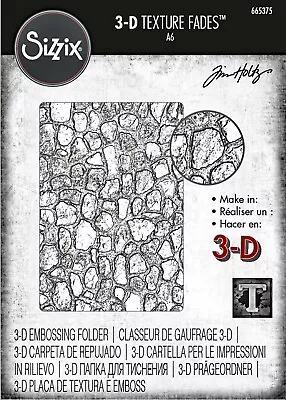 Sizzix Cobblestone #2 3D Embossing folder #665375 Retail $12.99 by Tim Holtz - Image 1 of 2