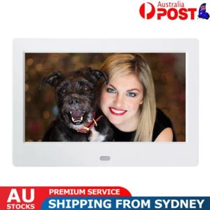 7inch HD LED Digital Photo Frame Clock Calendar Video Player 800*480 (White) - Picture 1 of 12