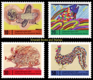 EBS Berlin 1971 - Youth - Children's Drawings - Michel 386-389 - MNH** - Picture 1 of 5